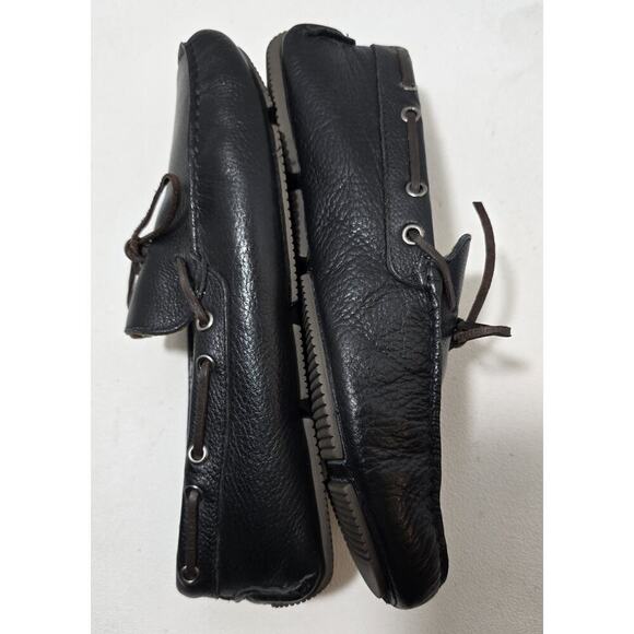 Mercanti Fiorentini Mens Relax Tie Shoe Black Leather Loafers 9.5M - Picture 6 of 9